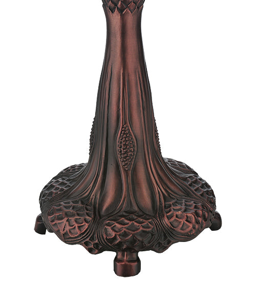 Meyda Lighting Golden Lily 10" 2-Light Mahogany Bronze Table Lamp Base