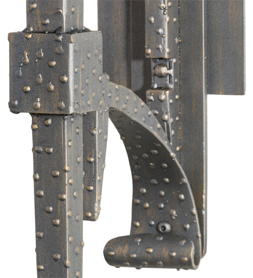 Meyda Lighting Gothic Bobeche 13" Antique Brass Wall Sconce
