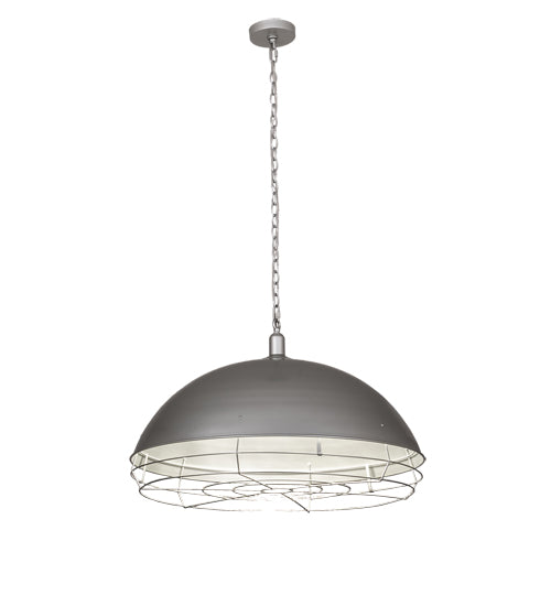 Meyda Lighting Gravity 30" 6-Light Galvanized Silver Golpe Pendant Light