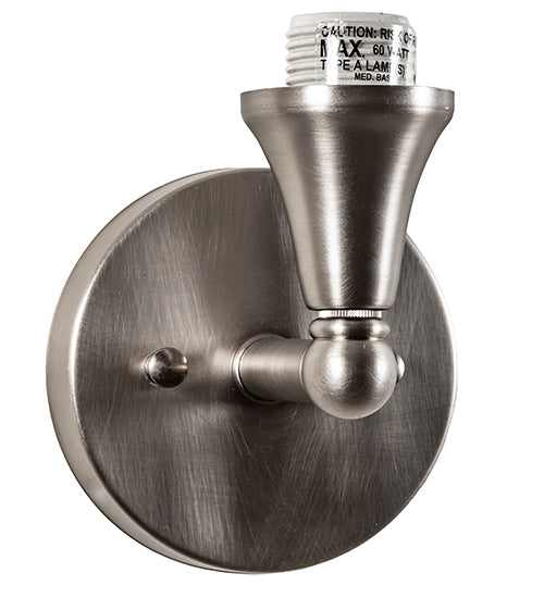 Meyda Lighting Handkerchief 8" Brushed Nickel Grand Prix Wall Sconce With Black & White Shade Glass