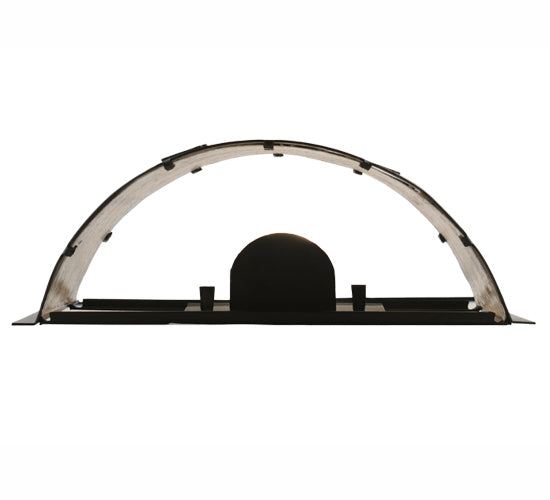 Meyda Lighting Happy Bear on the Loose 12" LED Textured Black Left Wall Sconce With Silver Mica Shade Glass