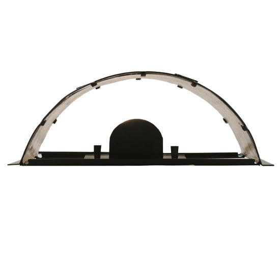 Meyda Lighting Happy Bear on the Loose 12" LED Textured Black Right Wall Sconce With Silver Mica Shade Glass