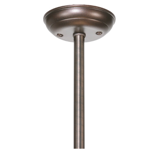 Meyda Lighting Hilton Barrel 20" 4-Light Craftsman Brown Pendant Light With Beige & Honey Art Shade Glass