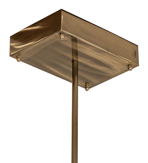 Meyda Lighting Hodiak 95" LED Brass Island Pendant Light With White Statuario Shade
