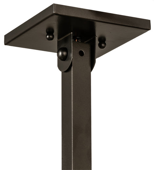 Meyda Lighting Hyde Park 18" Oil Rubbed Bronze Bambuseae Pendant Light With Fleshtone Idalight Shade