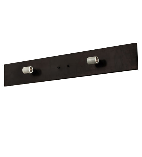 Meyda Lighting Hyde Park 38" 4-Light Craftsman Brown Double T Mission Vanity Light With White Art Shade Glass