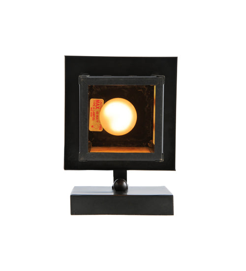 Meyda Lighting Hyde Park 6" Craftsman Brown Double Bar Mission Solid Mount Wall Sconce With Beige Iridescent Shade Glass