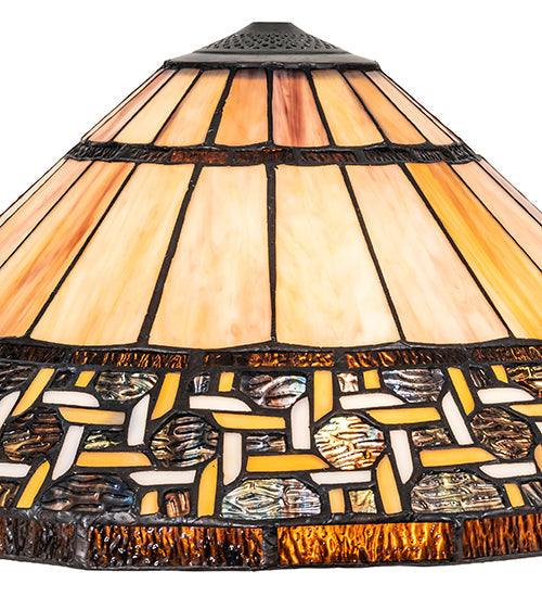 Meyda Lighting Ilona 20"W x 9"H Multi-Colored Shade Glass