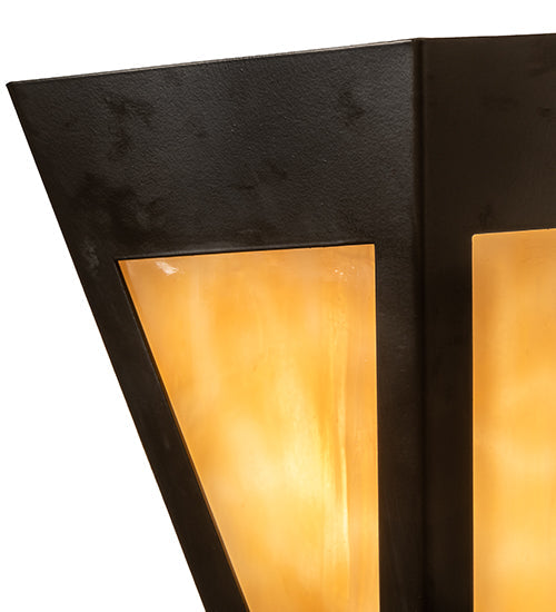 Meyda Lighting Infinity 10" Timeless Bronze Wall Sconce With Beige Art Shade Glass