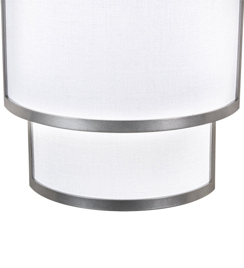 Meyda Lighting Jayne 10" LED Nickel Wall Sconce With White Statuario Idalight & Textrene Shade