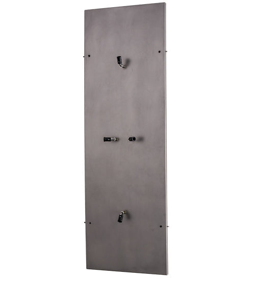 Meyda Lighting Jayne 24" 4-Light Nickel Wall Sconce With Mahogany & Eggshell Textrene Shade