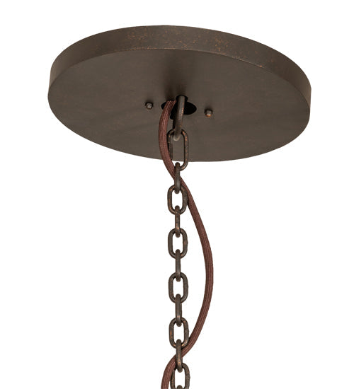 Meyda Lighting Jayne 60" 26-Light Gilded Tobacco Pendant Light With Statuario Idalight Shade