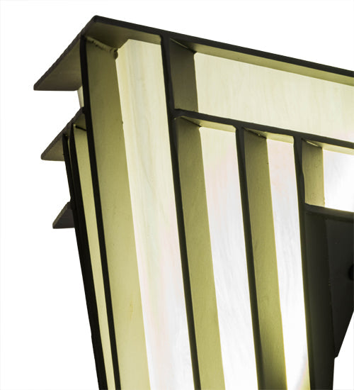 Meyda Lighting Jerabeck 8" Oil Rubbed Bronze Wall Sconce With Whitestone Idalight Shade Glass