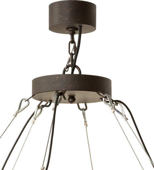 Meyda Lighting Juala Pin 65" 63-Light Copper Rust Chandelier