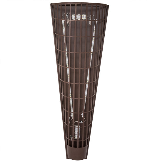 Meyda Lighting Kalahari 18" LED Cafe Noir Wall Sconce With Fleshtone Idalight Shade Glass