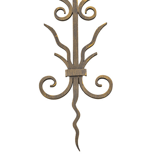 Meyda Lighting Kenna 15" 3-Light Antique Brass Wall Sconce With Ivory Faux Candlelight