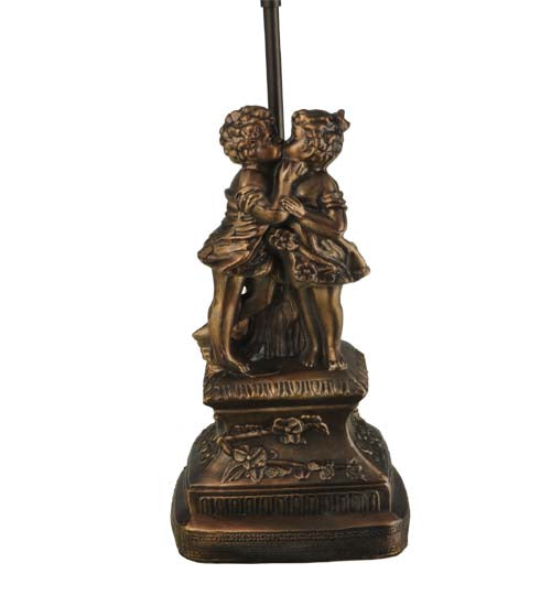 Meyda Lighting Kissing Kids 15" Mahogany Bronze Table Lamp Base