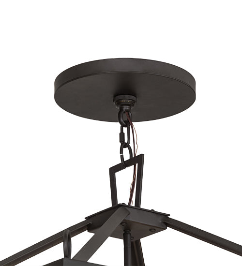 Meyda Lighting Kitzi 51" 8-Light Oil Rubbed Bronze Tapered Pendant Light With White Faux Candlelight