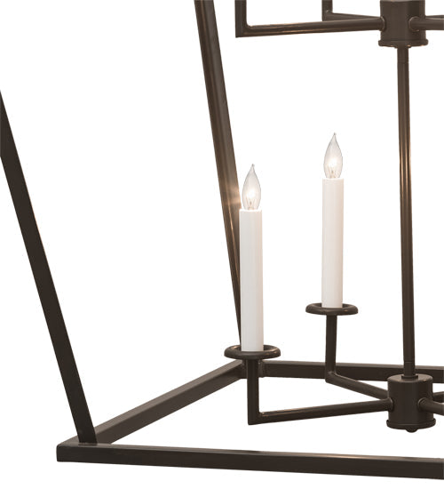 Meyda Lighting Kitzi 52" 8-Light Timeless Bronze Tapered Pendant Light With White Faux Candlelight