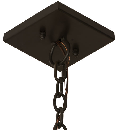 Meyda Lighting Kitzi 68" 8-Light Timeless Bronze Pendant Light With Clear Seeded Shade Glass