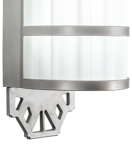 Meyda Lighting Lagoon 6" Nickel Powder Coat Deco Wall Sconce With White Statuario Idalight Shade
