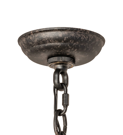 Meyda Lighting Lakeshore 28" 5-Light Coffee Bean Chandelier With Amber Faux Candlelight