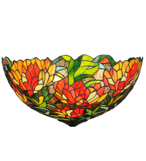 Meyda Lighting Lamella 20" Multi-Colored Stained Shade Glass