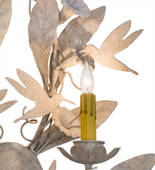 Meyda Lighting Le Printemps 20" 2-Light Tuscon Ivory Wall Sconce With Ivory Faux Candlelight
