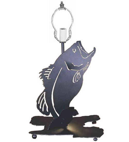 Meyda Lighting Leaping Bass 14" Textured Black Table Lamp Base