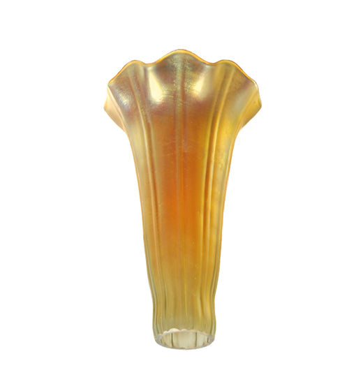 Meyda Lighting Lily 4" Amber Iridescent Shade Glass