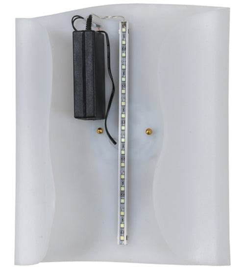 Meyda Lighting Linne 12" 3-Light LED Timeless Bronze Wall Sconce With White Fabric Wrap Shade
