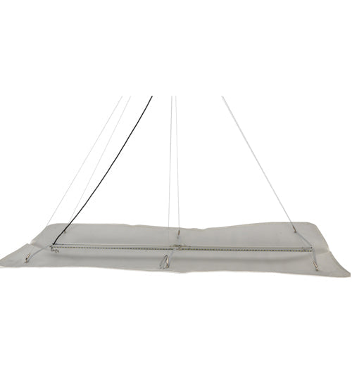 Meyda Lighting Linne 72" LED Timeless Bronze Inverted Pendant Light With White Textrene Shade