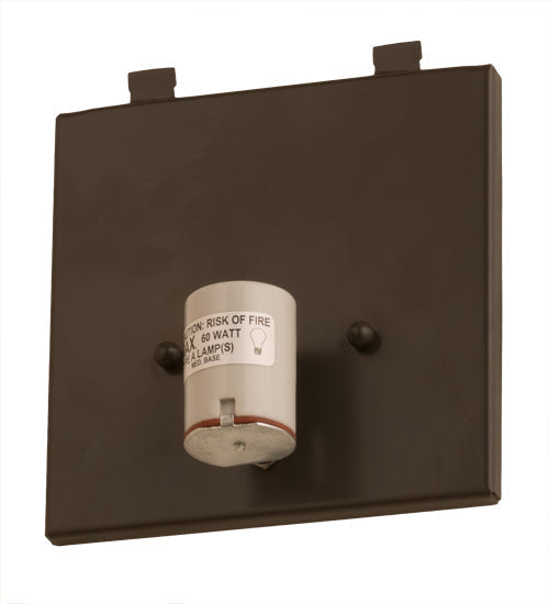 Meyda Lighting Lone Bear 12" Timeless Bronze Wall Sconce With Amber Mica Shade Glass