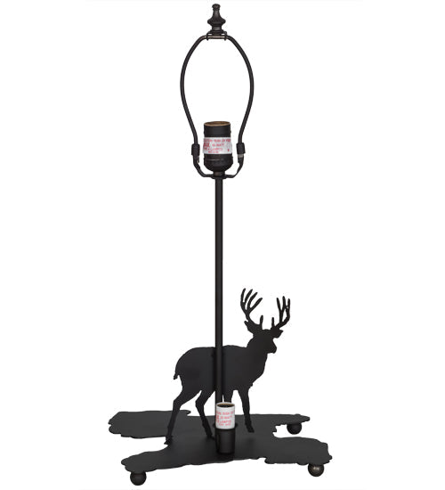 Meyda Lighting Lone Deer 14" 2-Light Oil Rubbed Bronze Double Lit Table Lamp Base