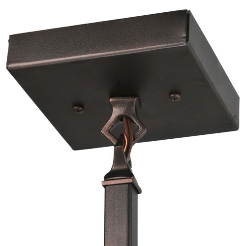 Meyda Lighting Loon 11" Mahogany Bronze Mini Pendant Light With Amber Mica Shade Glass