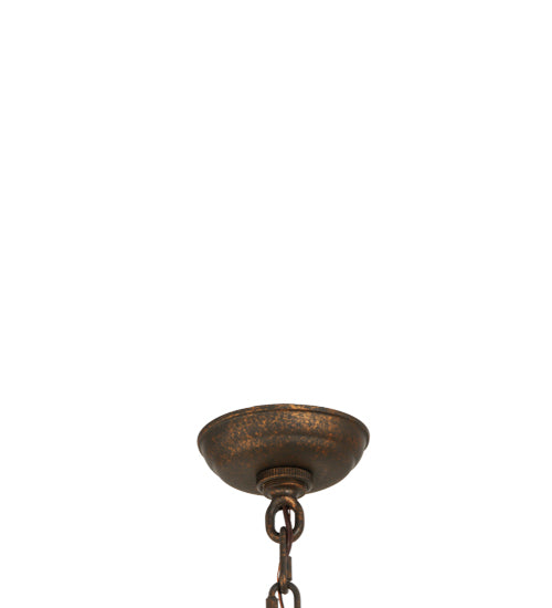 Meyda Lighting Lorenzo 24" 4-Light Gilded Tobacco Chandelier With Ivory Faux Candlelight