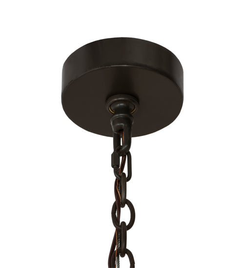Meyda Lighting Loxley 181386 72" 24-Light Timeless Bronze Chandelier With Frosted Clear Shade Glass