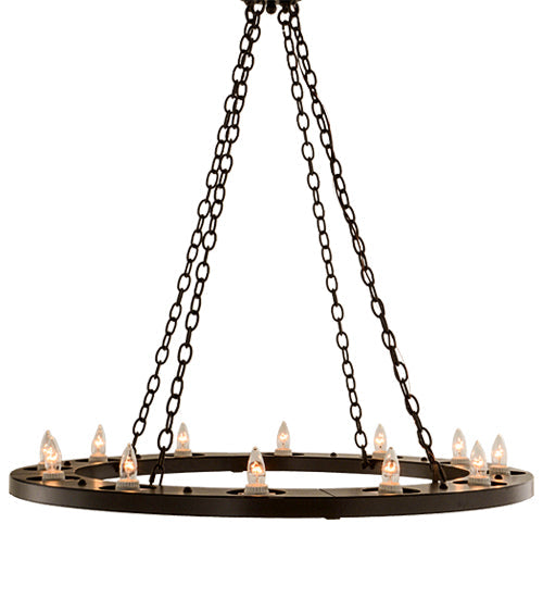 Meyda Lighting Loxley 42" 12-Light Timeless Bronze Chandelier With White and Moss Green Jadestone Shade