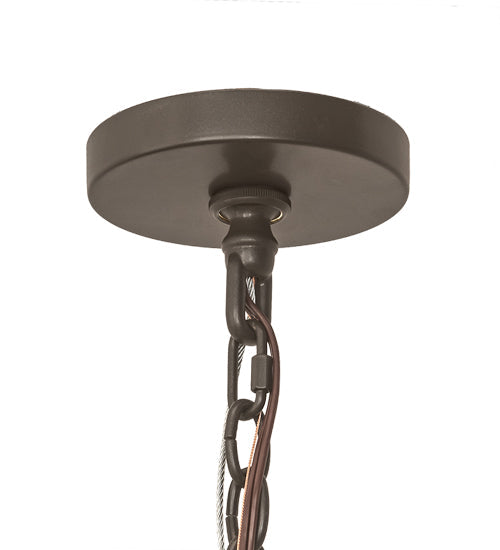 Meyda Lighting Loxley 60" 28-Light 2-Tier Timeless Bronze Chandelier With Clear Shade Glass