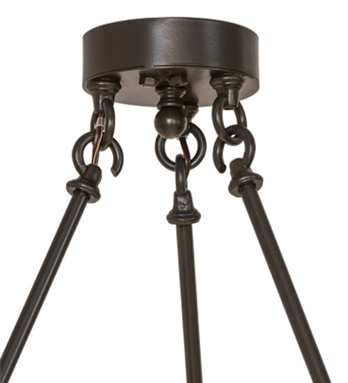Meyda Lighting Loxley 72" 24-Light Timeless Bronze Chandelier With Frosted Clear Shade Glass