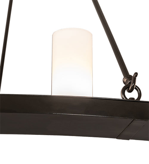 Meyda Lighting Loxley 96" 32-Light Timeless Bronze Chandelier With White Statuario Idalight Shade