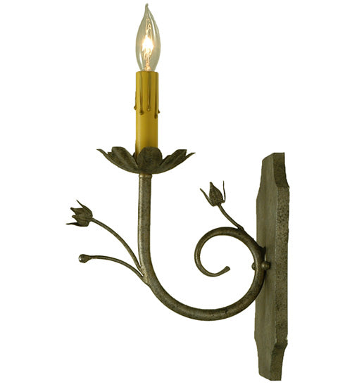 Meyda Lighting Lynda 6" Corinth Wall Sconce With Ivory Faux Candlelight
