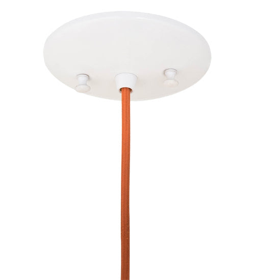 Meyda Lighting Malla Pelota 24" White Pendant Light With White Statuario Idalight Shade Glass