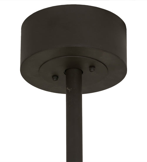 Meyda Lighting Maplewood 37" LED Strip Oil Rubbed Bronze Smythe Craftsman Chandelier With Beige Natural Textrene Shade and Fan