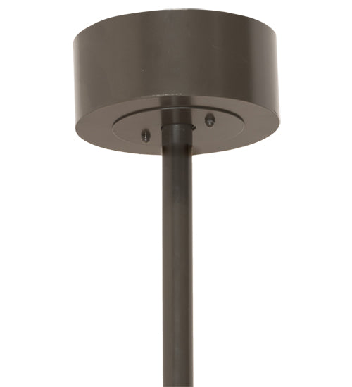 Meyda Lighting Maplewood 45" 12-Light Timeless Bronze Smythe Craftsman Pendant Light With Beige Linen & Amber Shade Glass