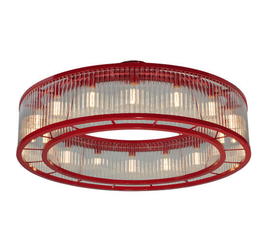 Meyda Lighting Marquee 48" 16-Light Timeless Bronze Pendant Light With Crystal Idalight Shade Glass