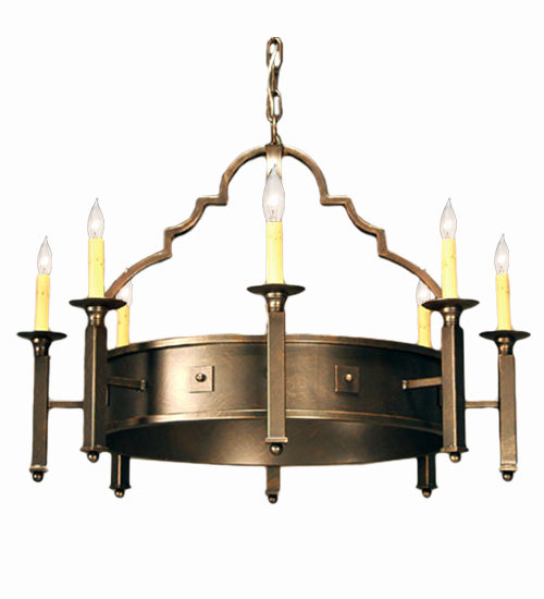 Meyda Lighting Marta 24" 8-Light French Bronze Pendant Light
