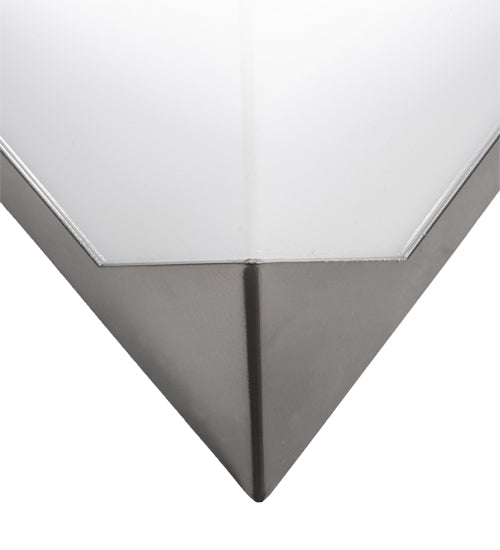 Meyda Lighting Mayor 16" Extreme Chrome Wall Sconce With White Statuario Idalight Shade