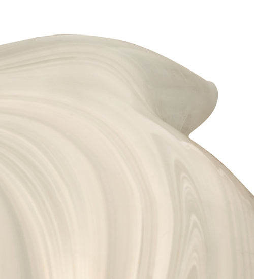Meyda Lighting Metro 16" Blanco Swirl White Baroque Shade Glass