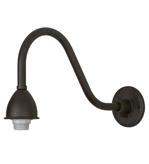 Meyda Lighting Metro 16" Oil Rubbed Bronze Galatia Wall Sconce With Scalloped Beige Art Shade Glass
